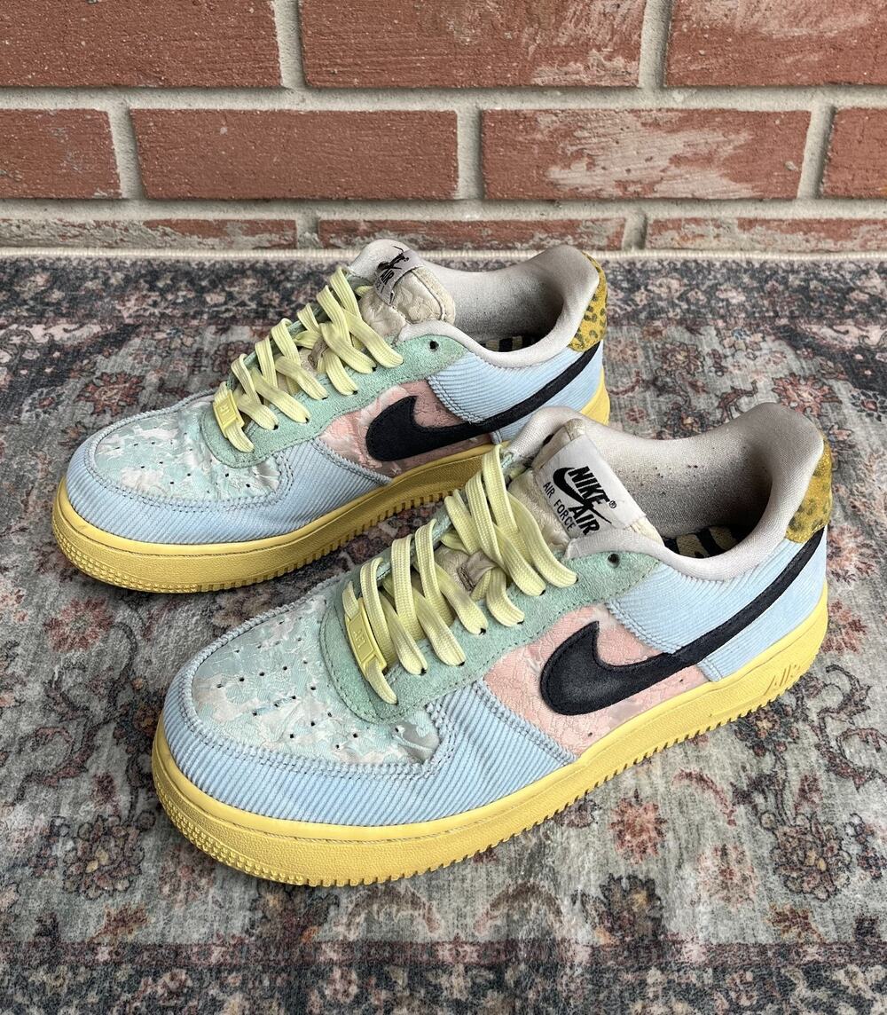 Nike Air Force 1 '07 Spring Mix Blue / Women's US 9 / Corduroy FJ4591-441